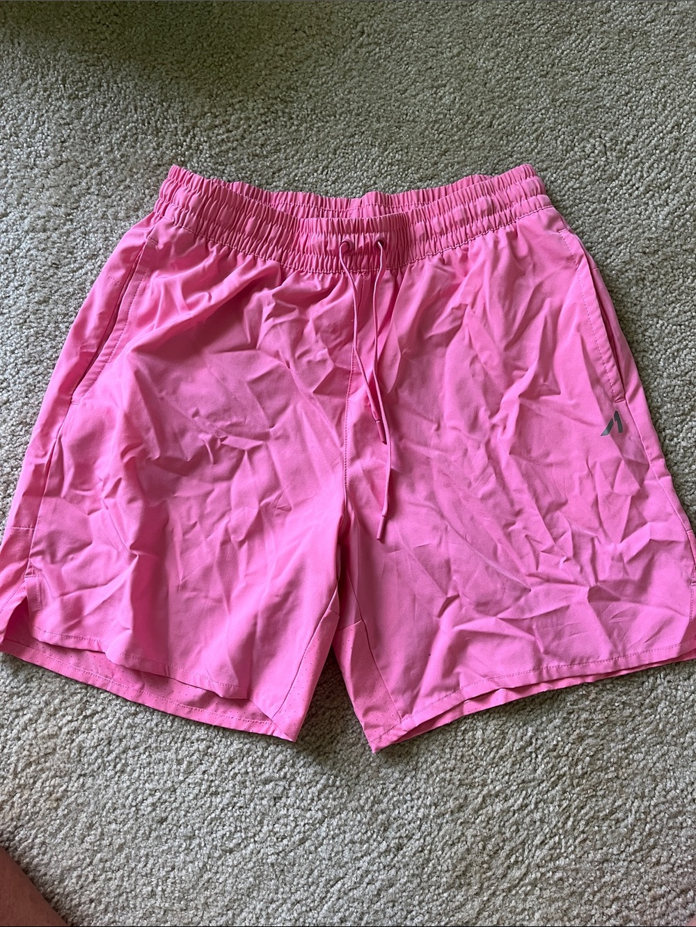 Women's A1 Pink Athletic Shorts with Drawstring Waist